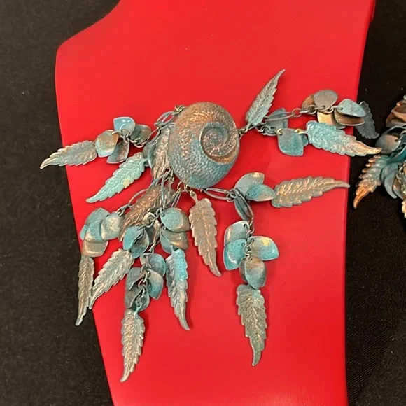 Sarah Coventry & Copper brushed on Turquoise Clip On Earrings. 2 pair. - Picture 7 of 16